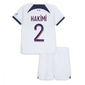 Paris Saint-Germain Achraf Hakimi #2 Udebanesæt Børn 2023-24 Kort ærmer (+ korte bukser)
